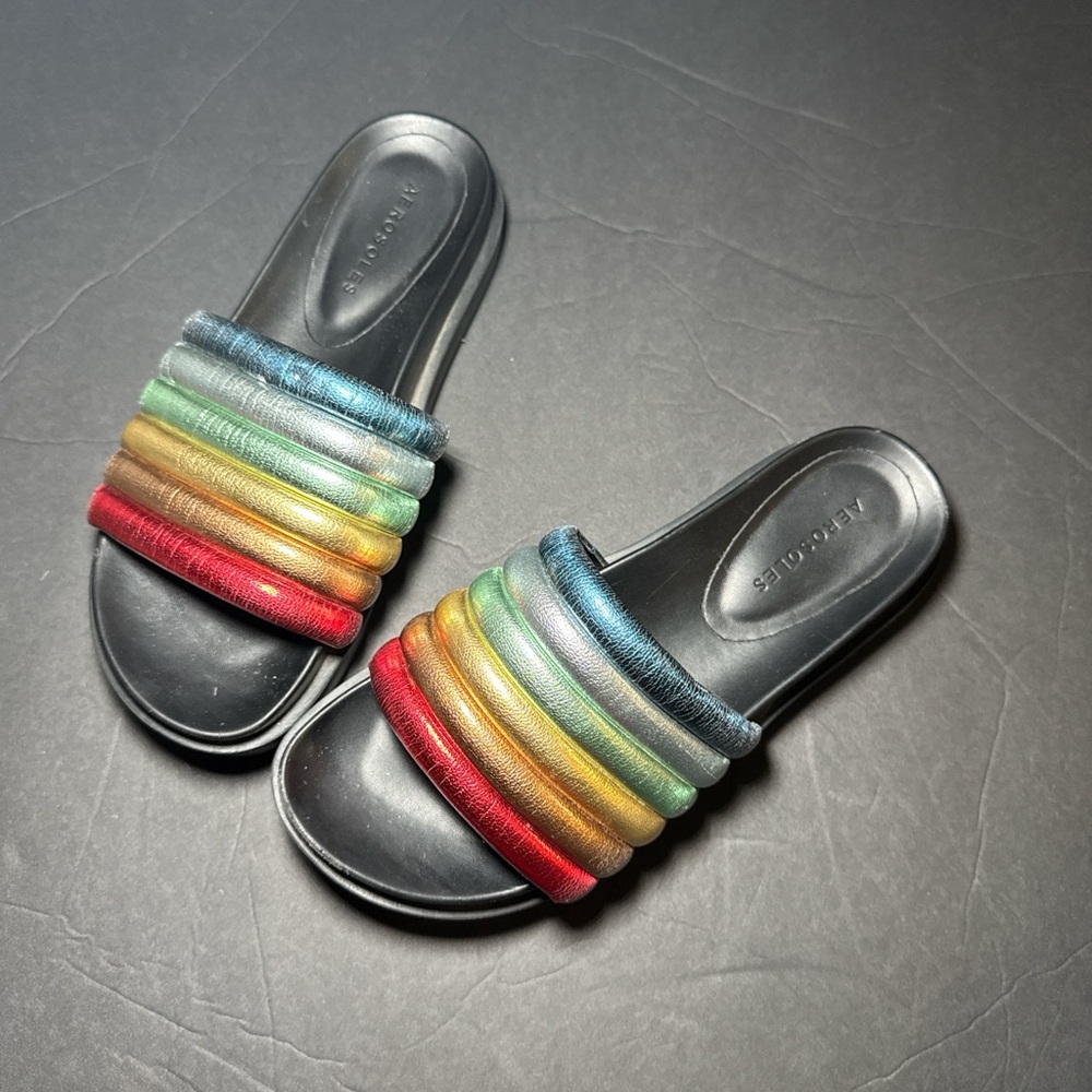 AEROSOLES Multicolor Slide Sandals